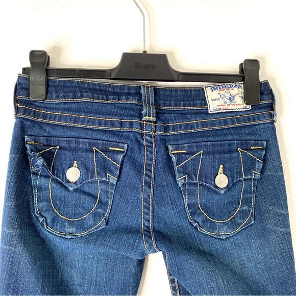 True Religion Julie Dark Wash Cropped Ankle Jeans - Picture 4 of 6